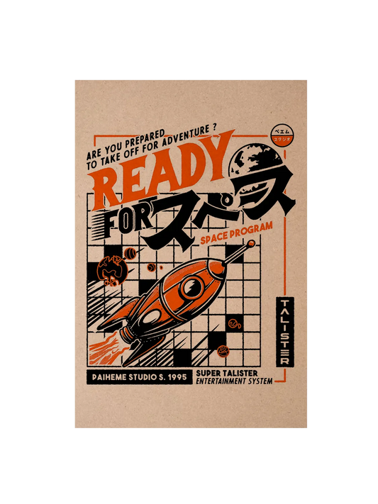 Carte postale retro Ready For Space