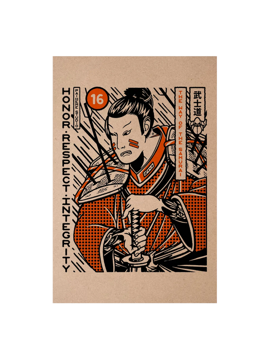 Carte postale japon Samurai