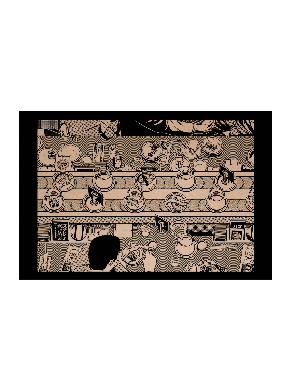 Carte postale japon Sushi Bar