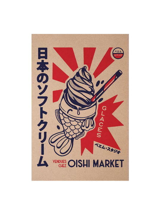 Carte postale japon Taiyaki Oishi