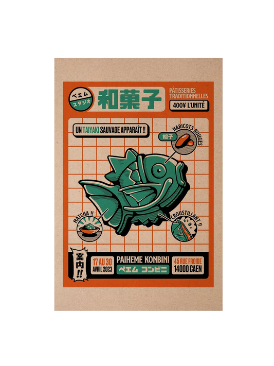 Carte postale japon Taiyaki