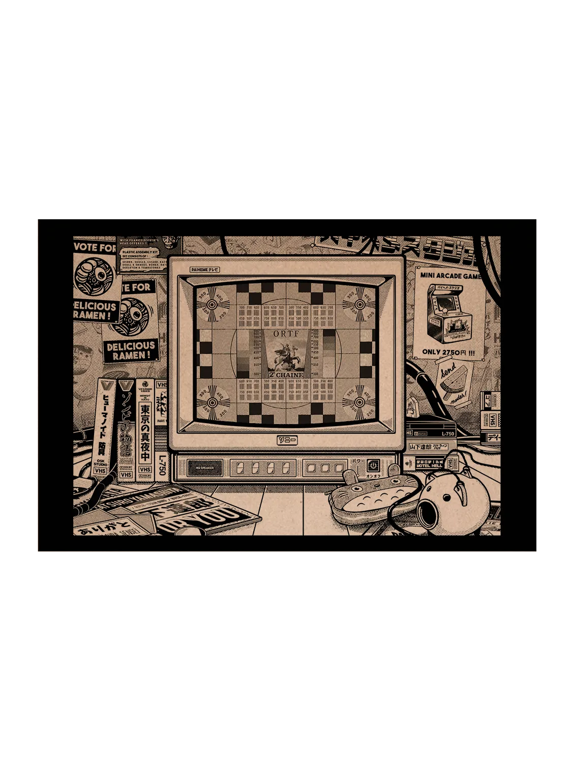 Carte postale vintage TV Room