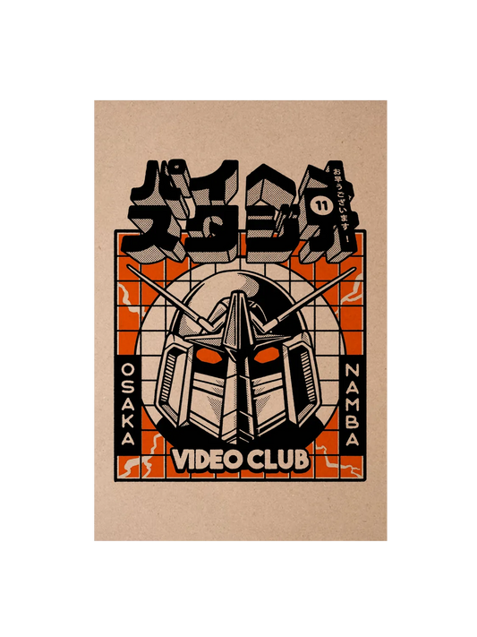 Carte postale vintage Video Club