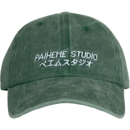 Casquette japonais Paiheme Studio verte, vue de face