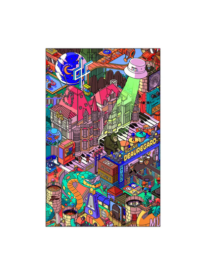 Carte postale Château Festival Beauregard, visuel complet