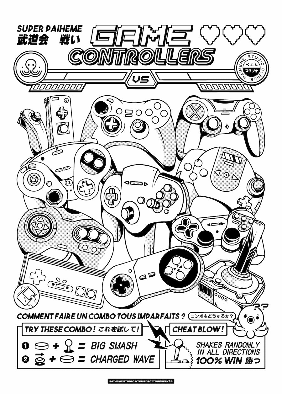 Coloring page - Game Controllers