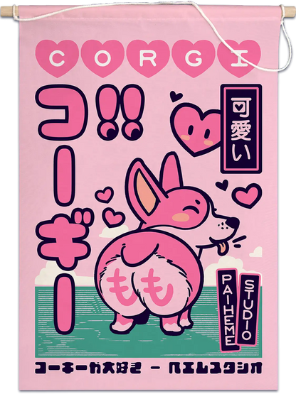 Drapeau Corgi, fanion illustré
