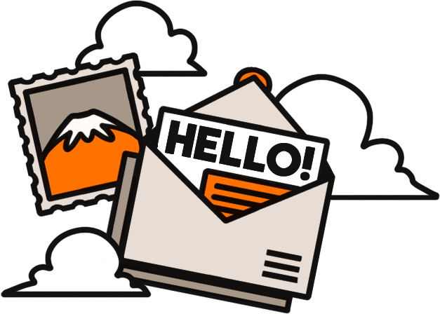 Enveloppe contenant une newsletter