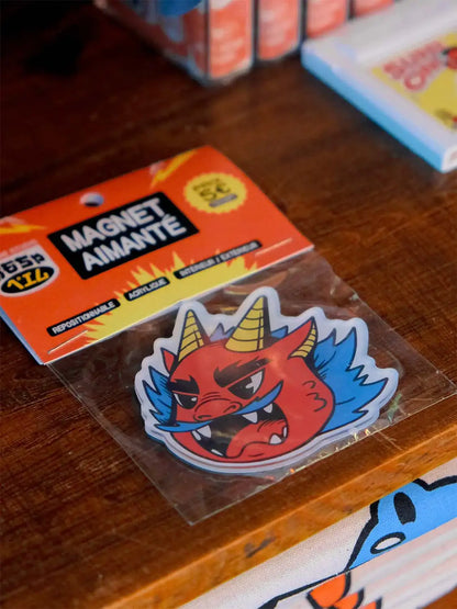 Magnet Burning Dragon Head, dos de l'aimant