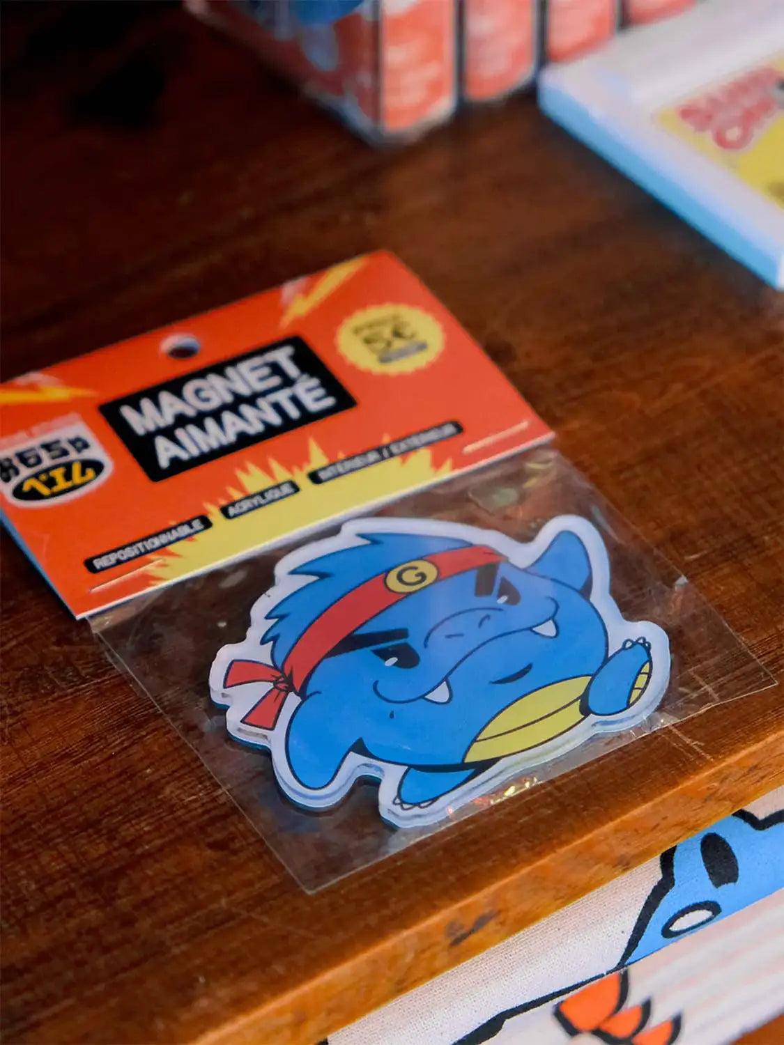 Magnet Pocket Kaiju, dos de l'aimant