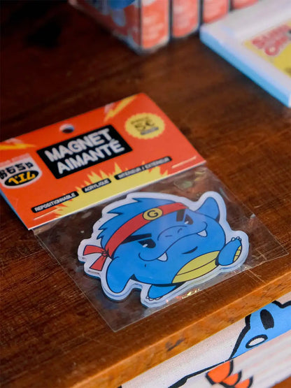 Magnet Pocket Kaiju, dos de l'aimant