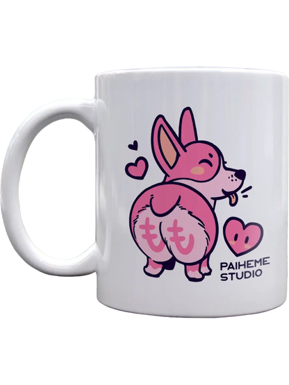 Mug japonais Corgi, vue de profil