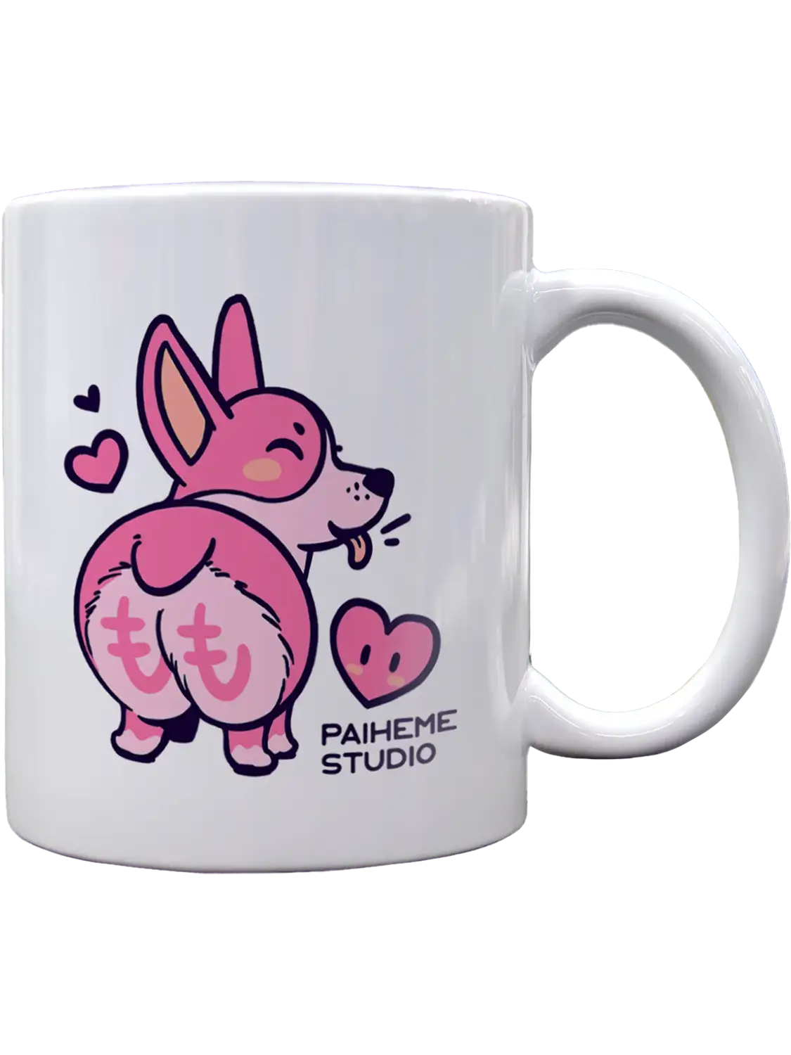 Mug japonais Corgi, illustration complète