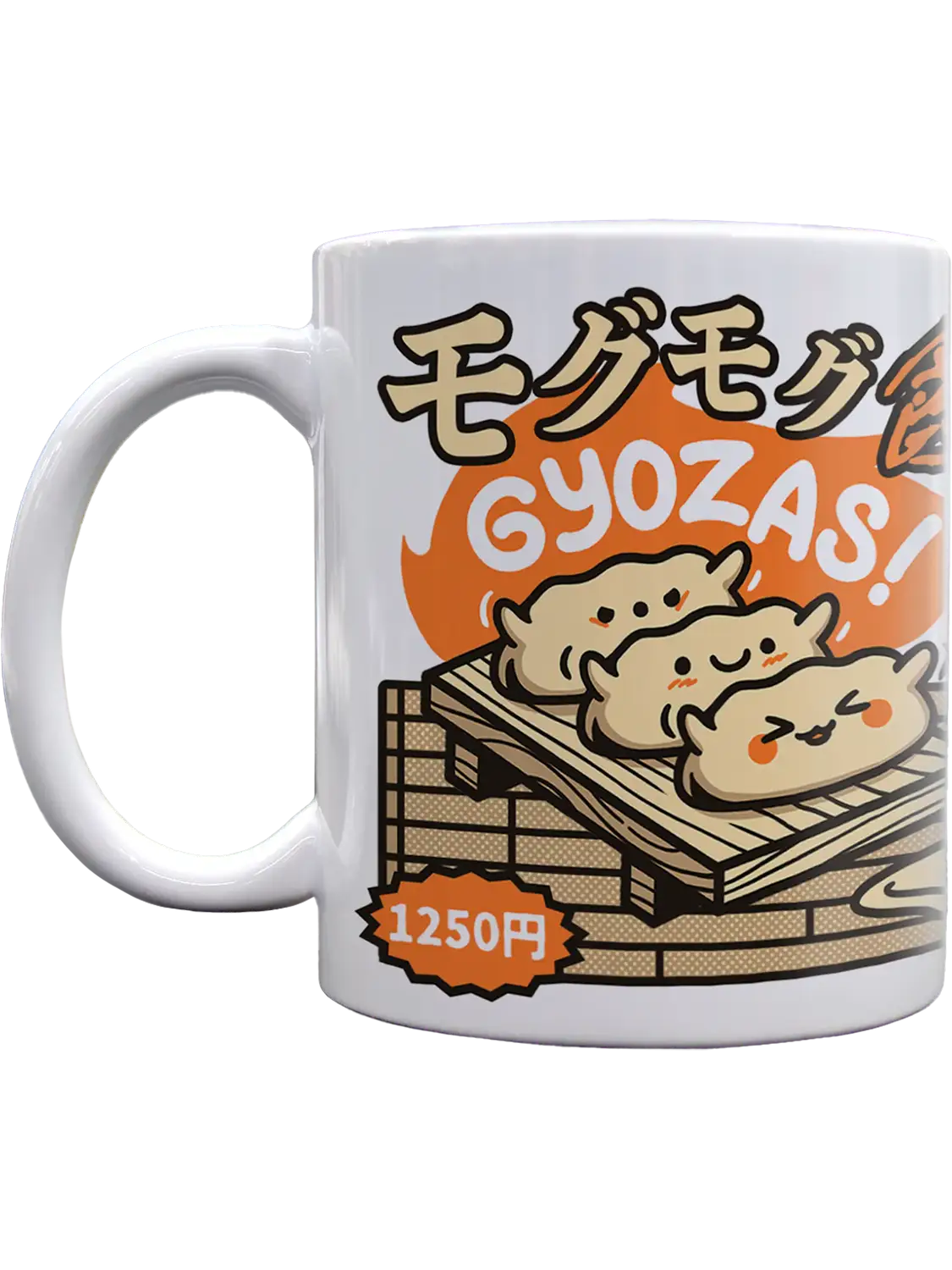 Tasse à thé japonaise Gyoza, vue de profil