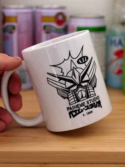 Grand mug japonais Robot Head, illustration vintage