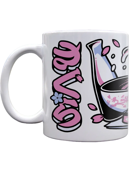 Mug motif japonais Sake, vue de profil
