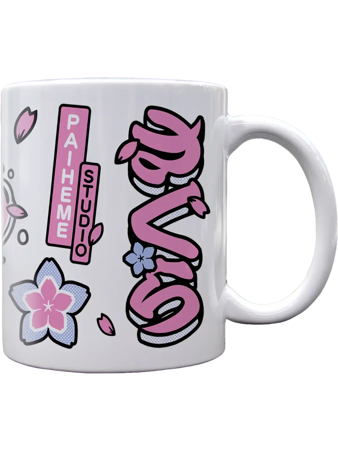 Mug motif japonais Sake, illustration complète