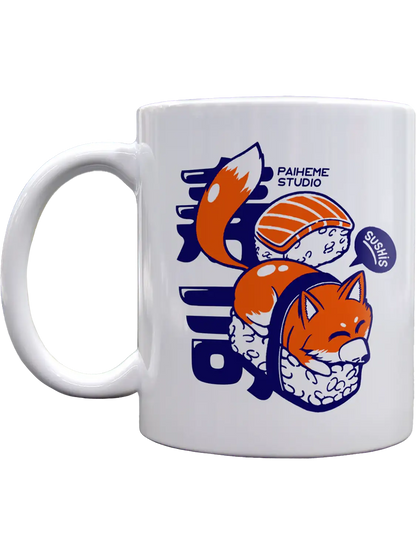 Mug style japonais Sushifox, vue de profil
