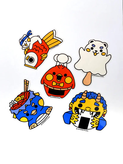 Pack stickers japonais Food 2026, gros plan