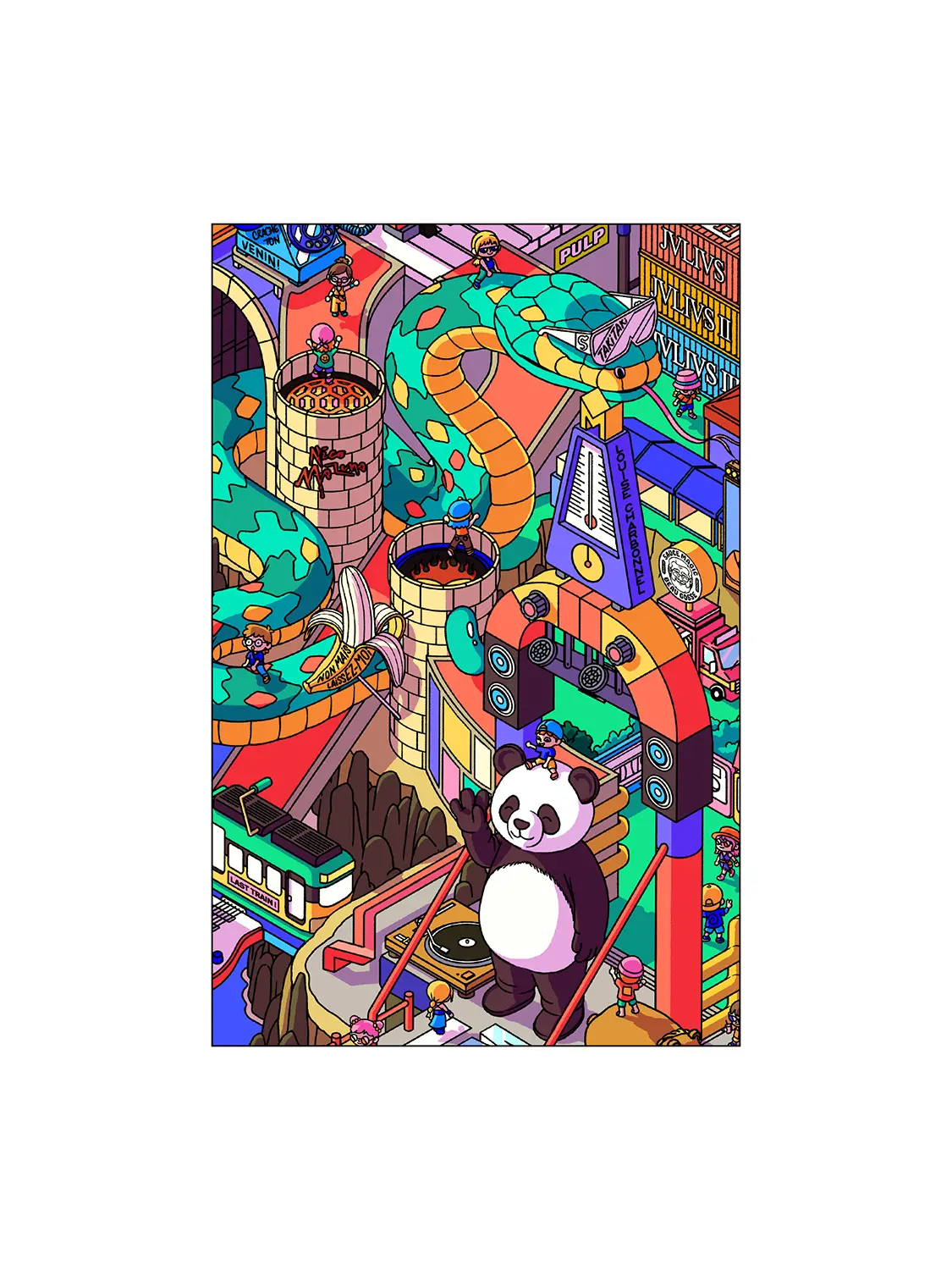 Carte postale Snake Festival Beauregard, visuel complet
