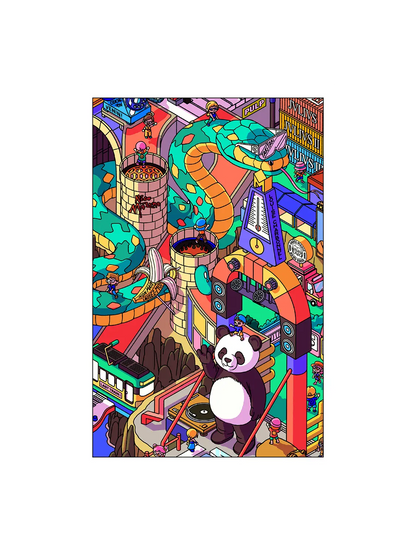 Carte postale Snake Festival Beauregard, visuel complet