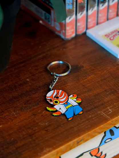 Porte-clés japonais Kabuki Tako, détail de l'illustration