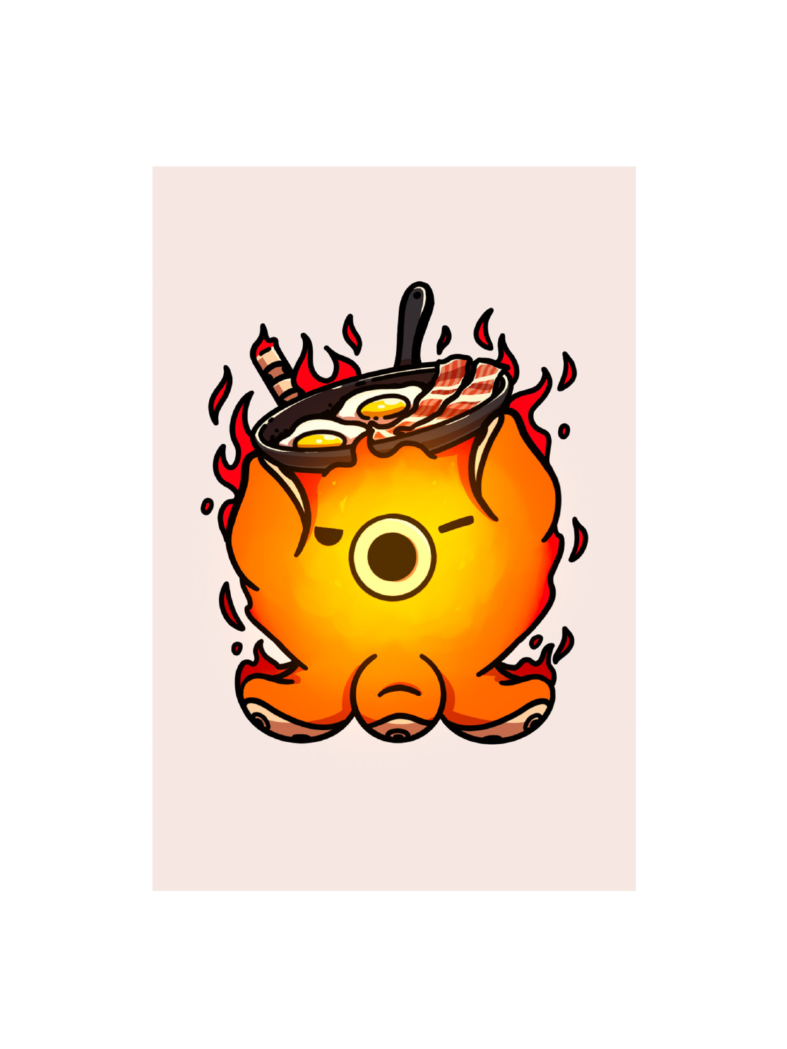 Carte postale Poulpi Feu