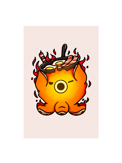 Carte postale Poulpi Feu