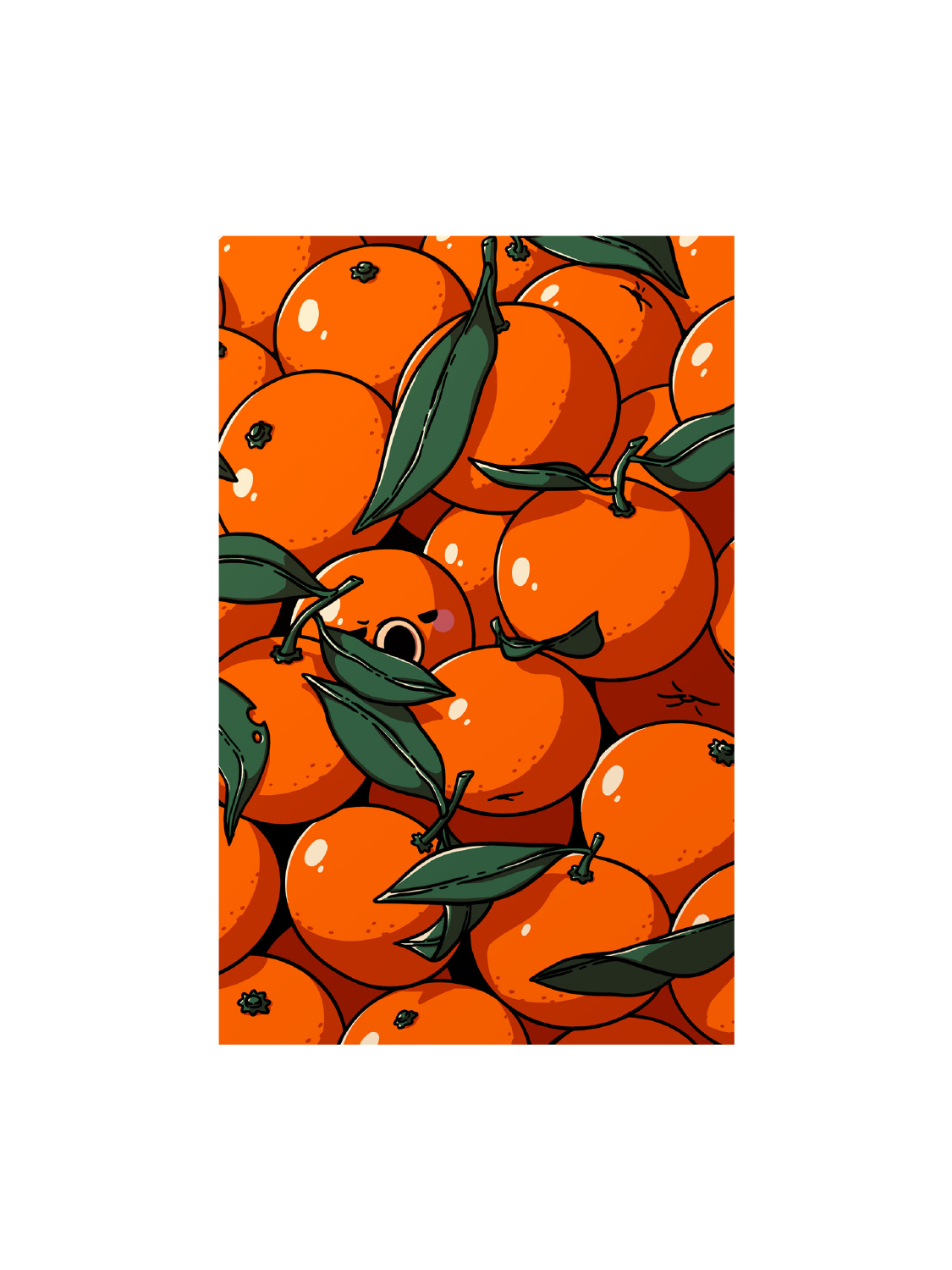 Carte postale Poulpi Orange