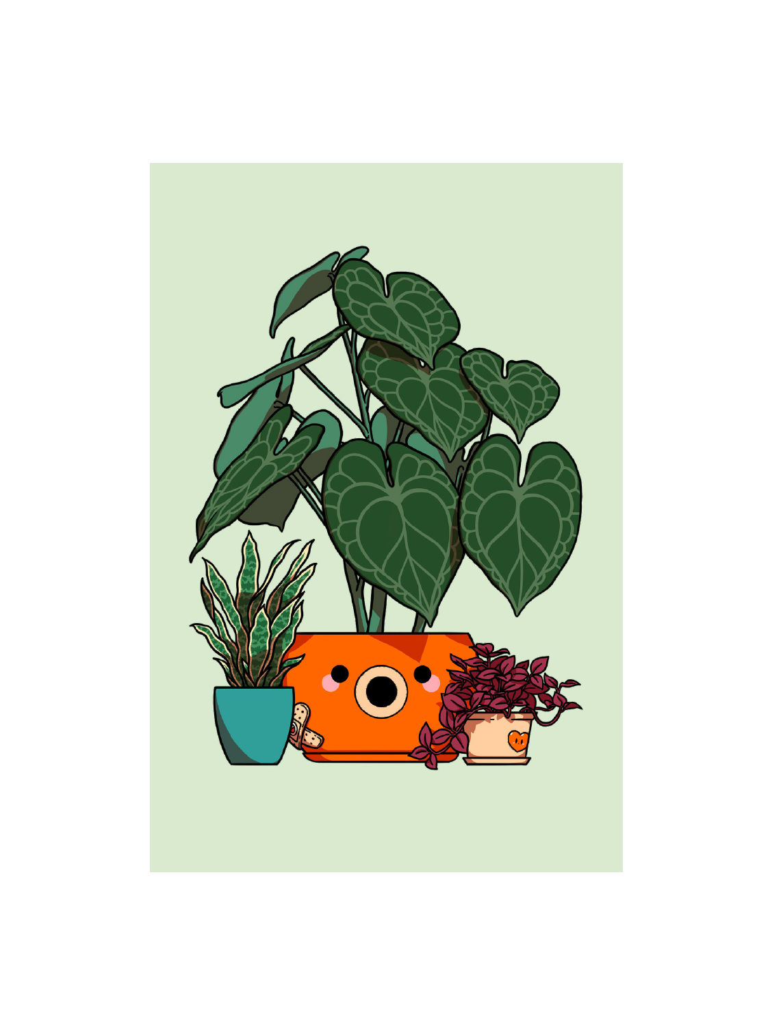Carte postale Poulpi Plante