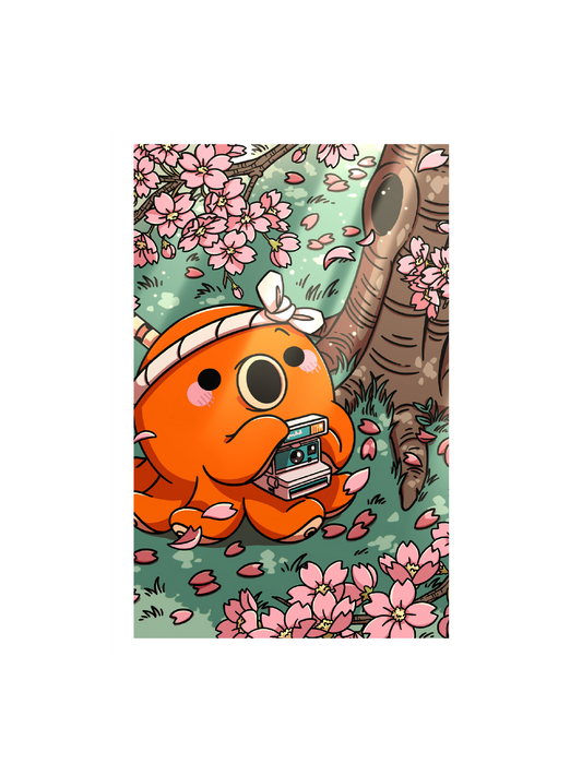 Carte postale Poulpi Sakura