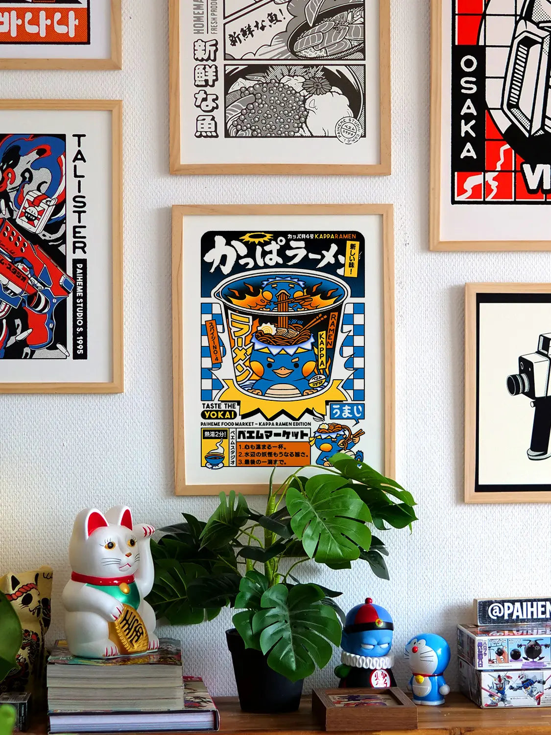 Affiche japon cuisine Ramen Kappa, mise en situation