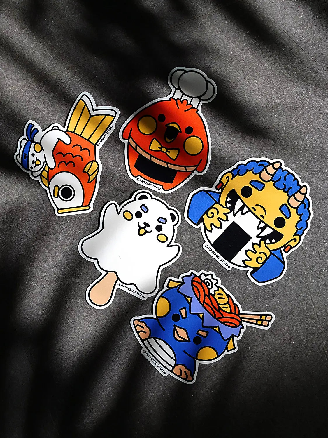 PACK 5 STICKERS CO FOOD
