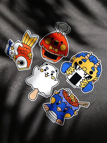 PACK 5 STICKERS CO FOOD