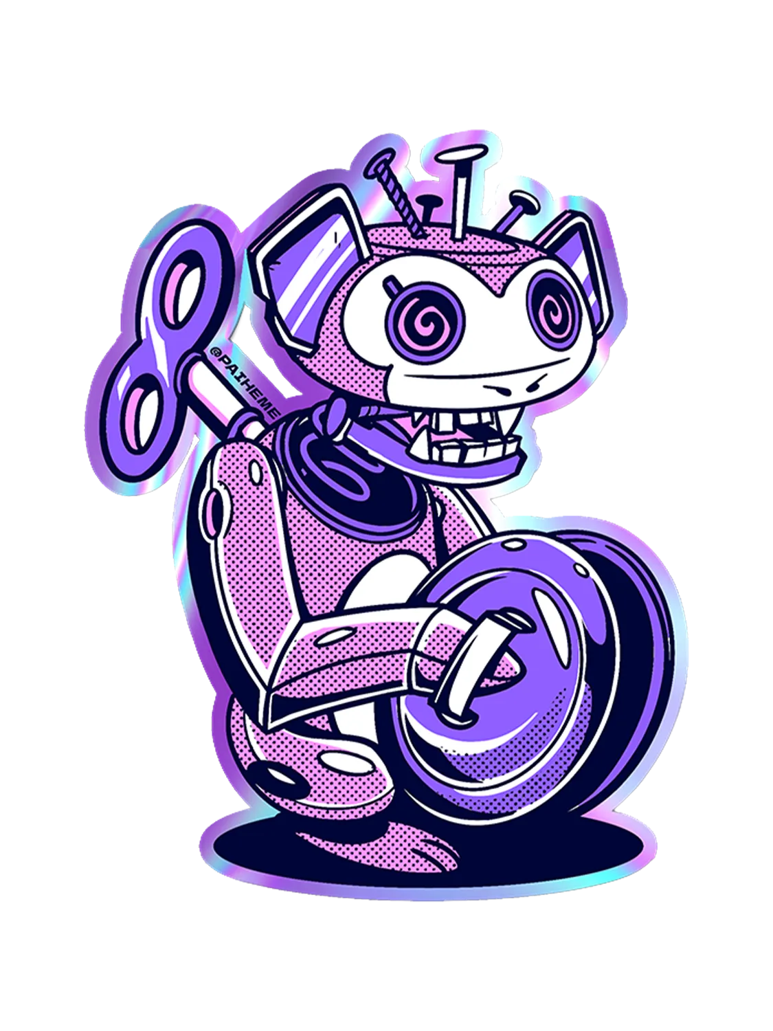 Sticker Monkey holographique, vinyle brillant
