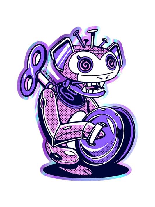 Sticker Monkey holographique, vinyle brillant