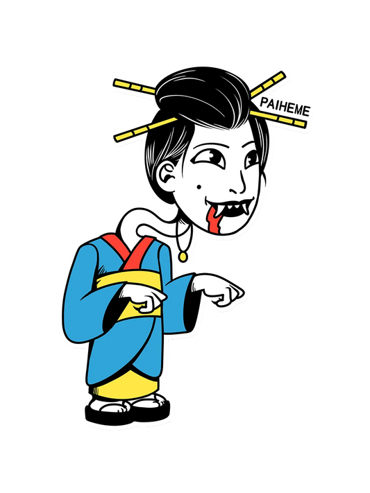 Sticker Rokurokubi, collection Retro Toys vinyle brillant