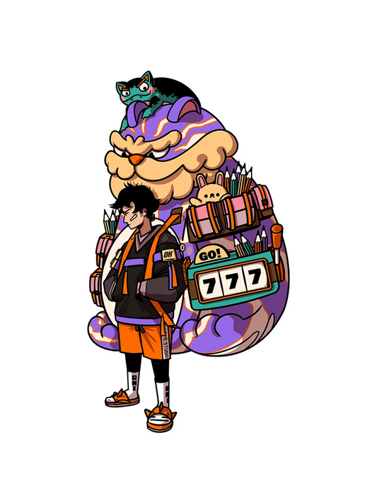 Sticker Backpack, collection Konbini Japonais vinyle brillant
