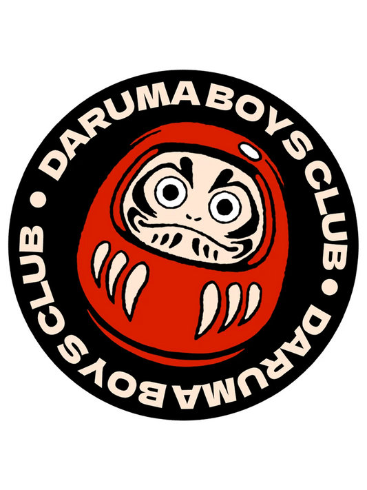 Sticker Daruma Circle, stickers japonais vinyle brillant