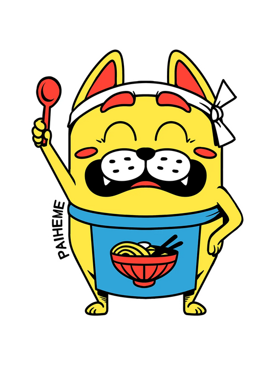 Sticker Doggo Chief, collection Retro Toys vinyle brillant