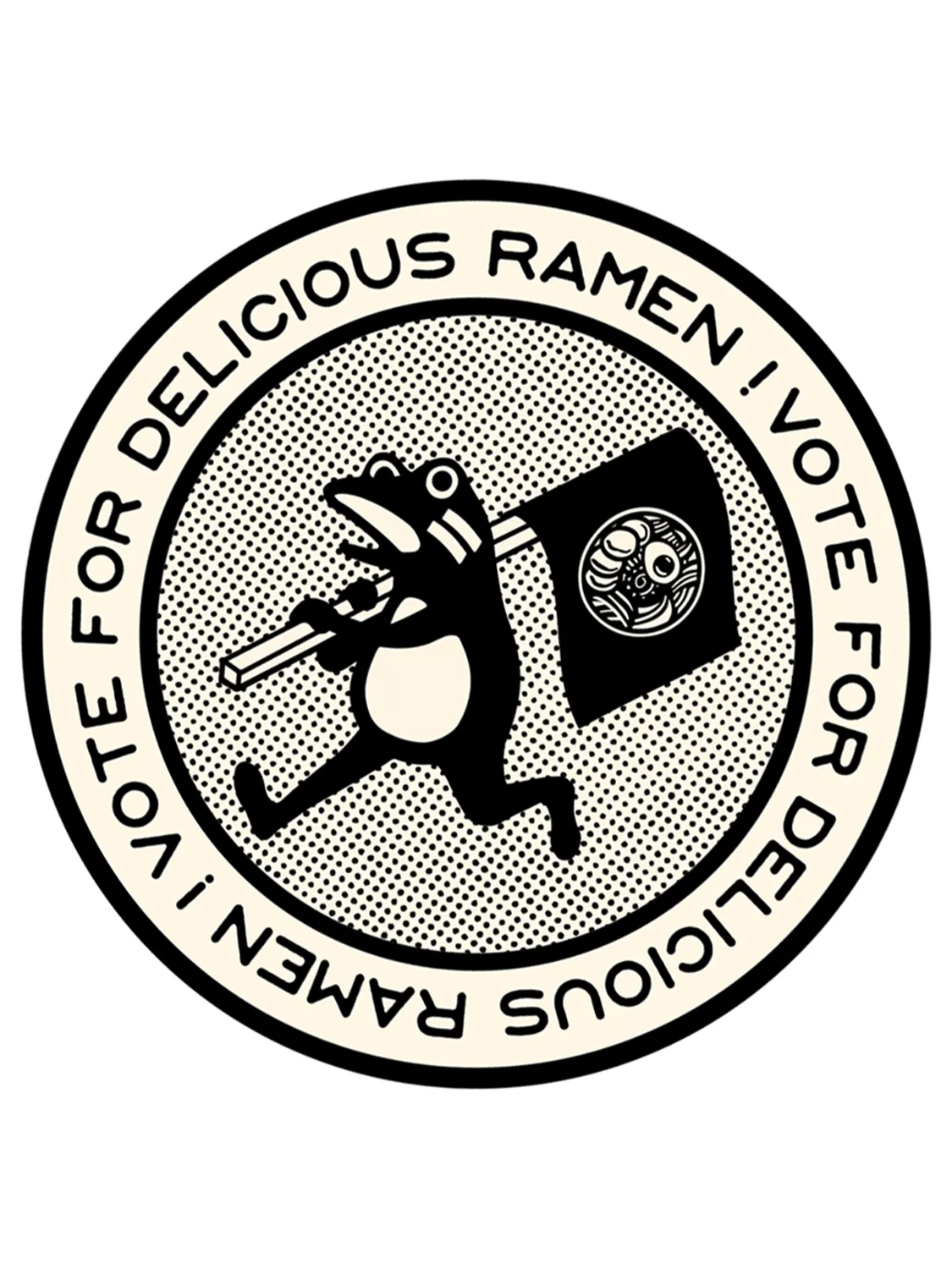 Sticker Delicious Ramen, stickers japon vinyle brillant