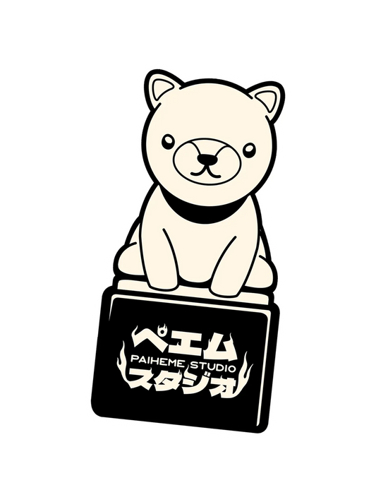 Sticker Hachiko, autocollant japonais vinyle brillant