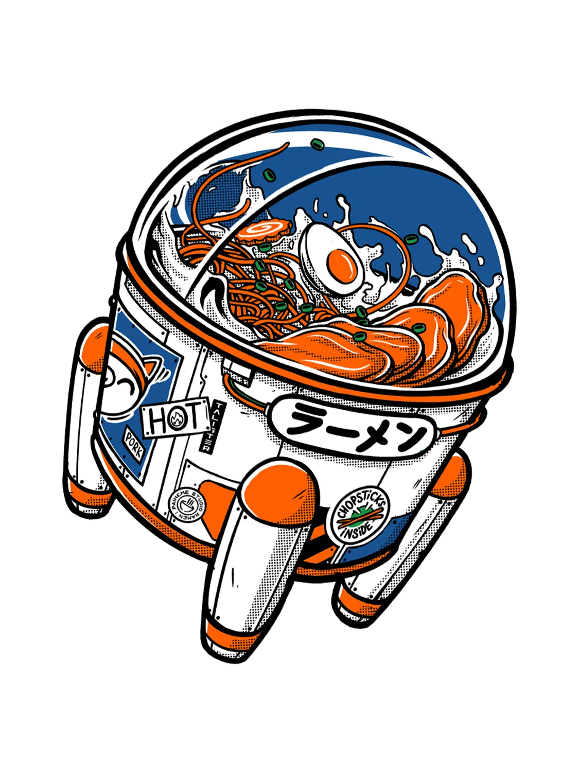 Sticker Intergalactic Ramen, sticker japonais vinyle brillant