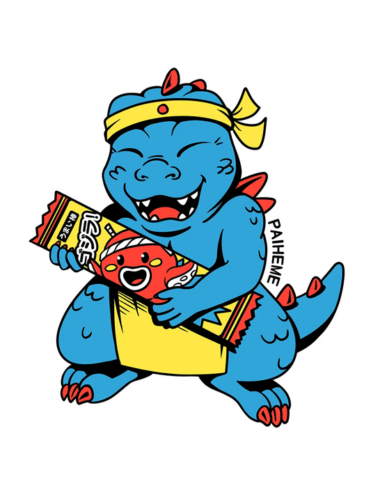 Sticker Kaiju Chief, collection Retro Toys vinyle brillant