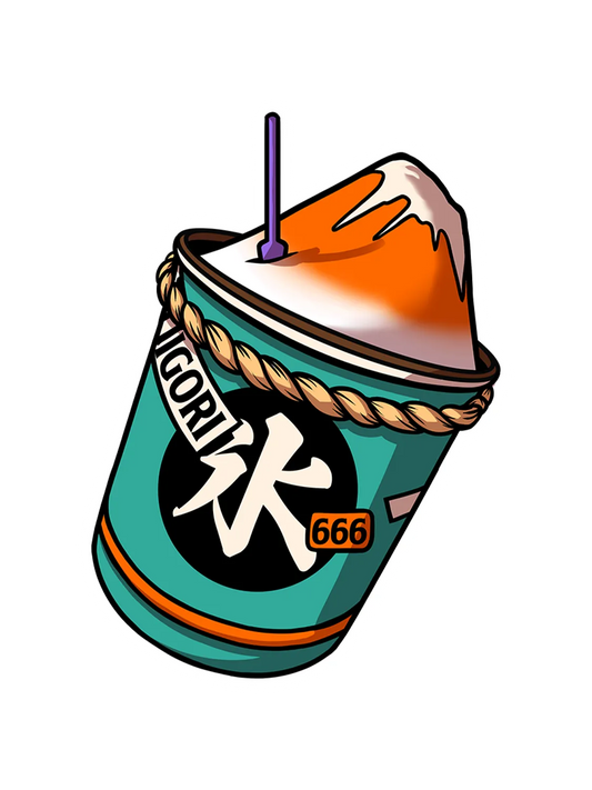 Sticker Kakigori, collection Konbini Japonais vinyle brillant