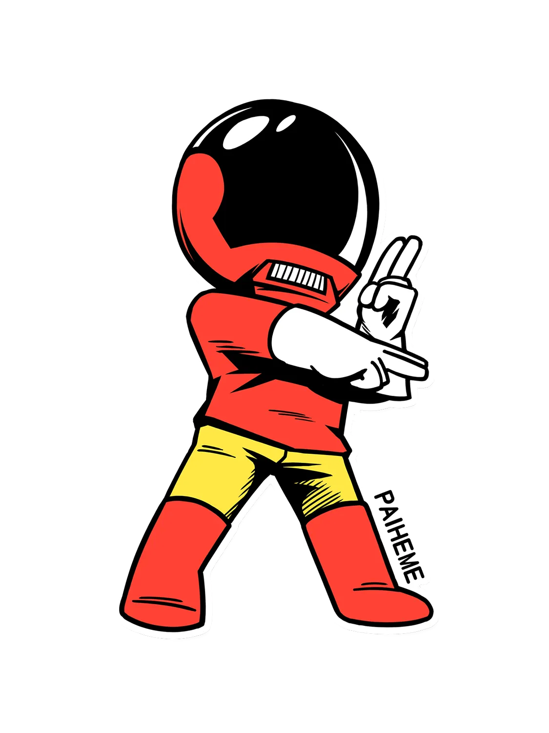 Sticker Kaskman, collection Retro Toys vinyle brillant