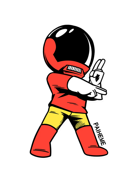 Sticker Kaskman, collection Retro Toys vinyle brillant