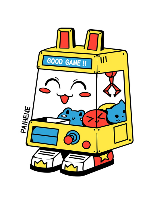 Sticker Kawai UFO, collection Retro Toys vinyle brillant