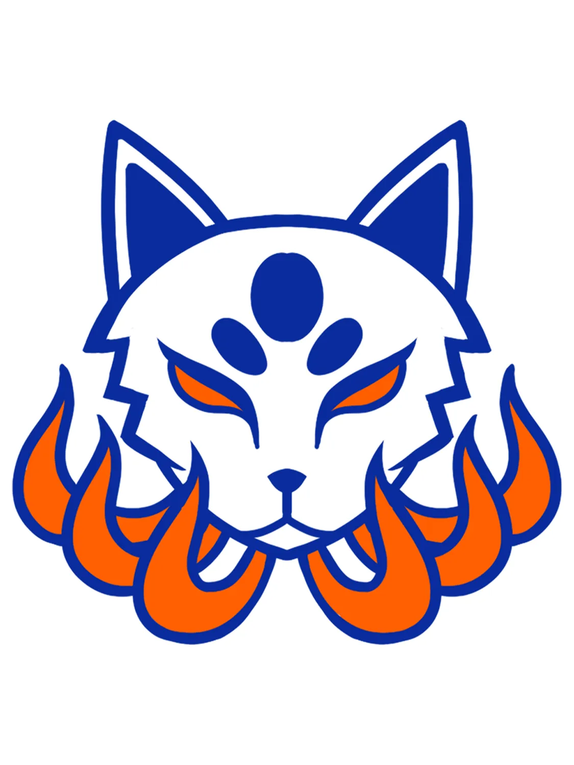 Sticker Kitsune baseball, sticker japonais vinyle brillant