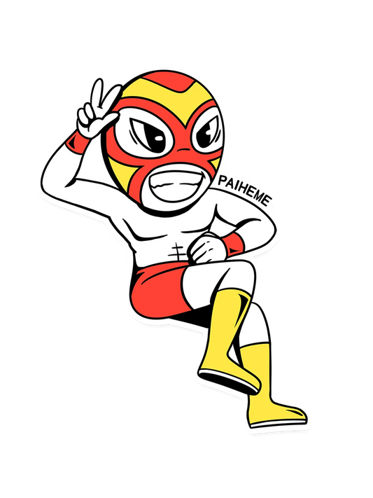 Sticker Luncha Kun, collection Retro Toys vinyle brillant